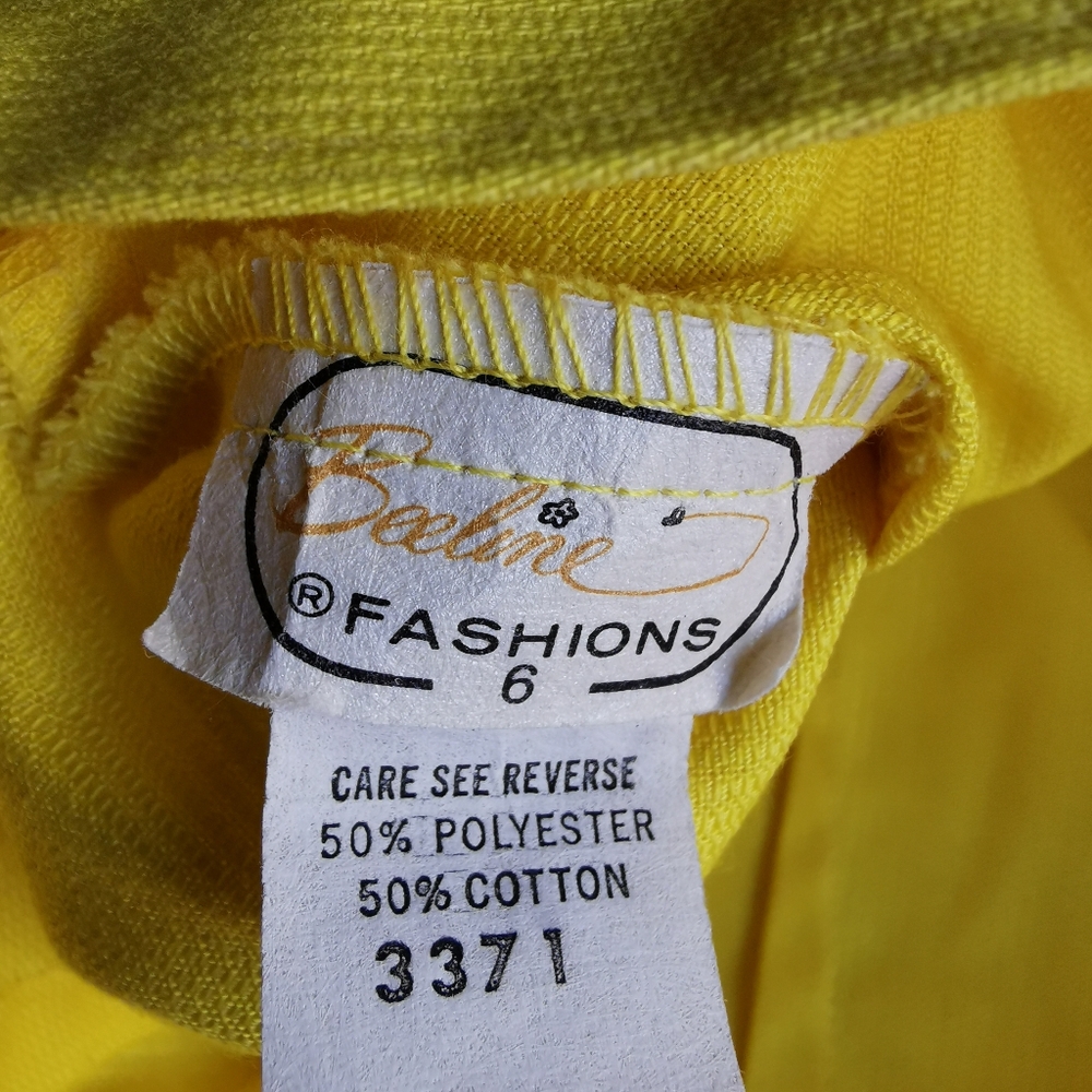 Beeline Women's Midi Skirt, size XS, Bright Yellow, Pencil Skirt w Front Split - Picture 8 of 9